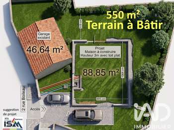 Vente Terrain 553 m&sup2;Vieillevigne