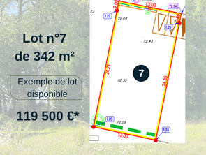 Vente Terrain 342 m&sup2;Vigneux-de-Bretagne