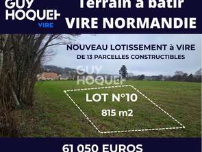 Vente Terrain 815 m&sup2;Vire-Normandie